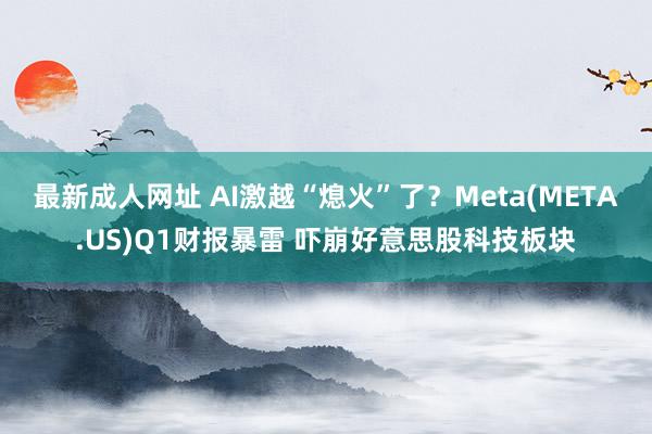 最新成人网址 AI激越“熄火”了？Meta(META.US)Q1财报暴雷 吓崩好意思股科技板块