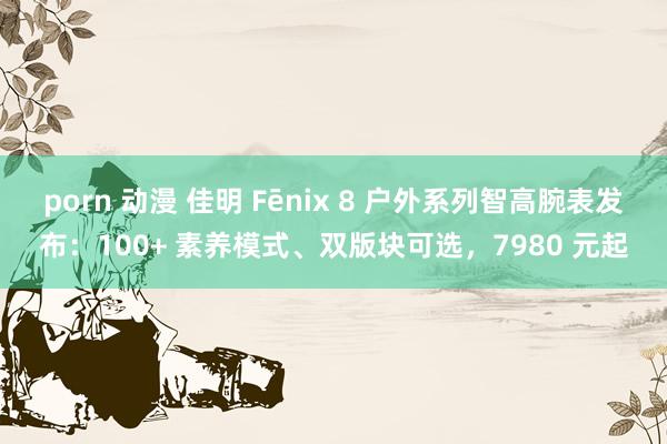 porn 动漫 佳明 Fēnix 8 户外系列智高腕表发布：100+ 素养模式、双版块可选，7980