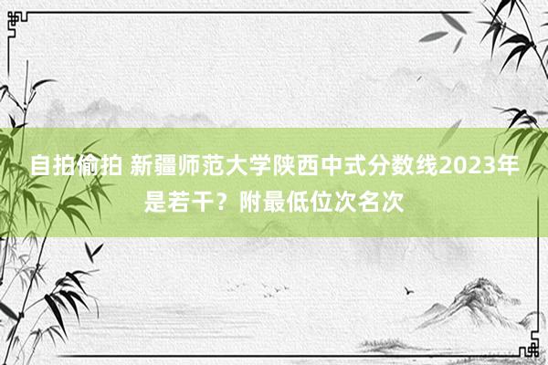 自拍偷拍 新疆师范大学陕西中式分数线2023年是若干？附最低位次名次